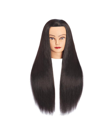 Jully France Mannequin Head Natural Hair 22 inch P-22 Black